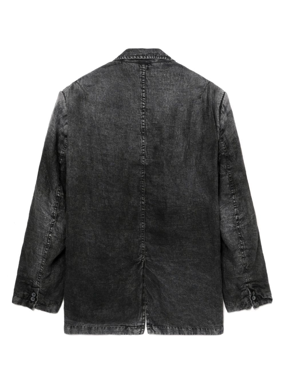 faded effect linen jacket - 6