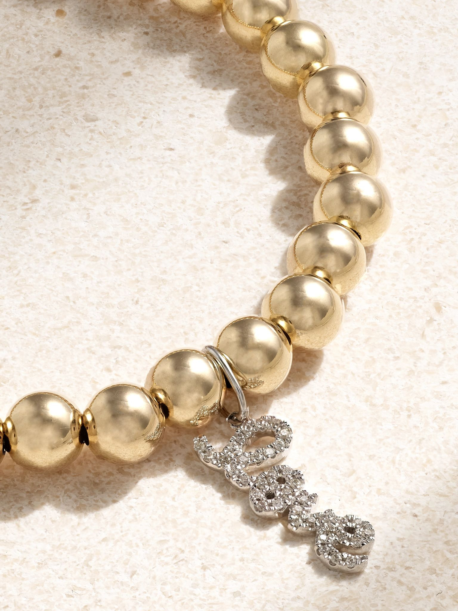Love 14-karat gold diamond bracelet Gold - 4