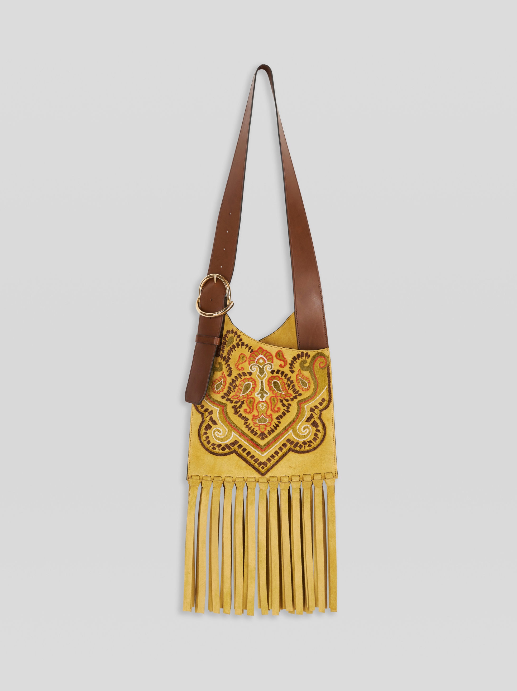 LARGE PAISLEY CROSSBODY BAG WITH FRINGE - 1