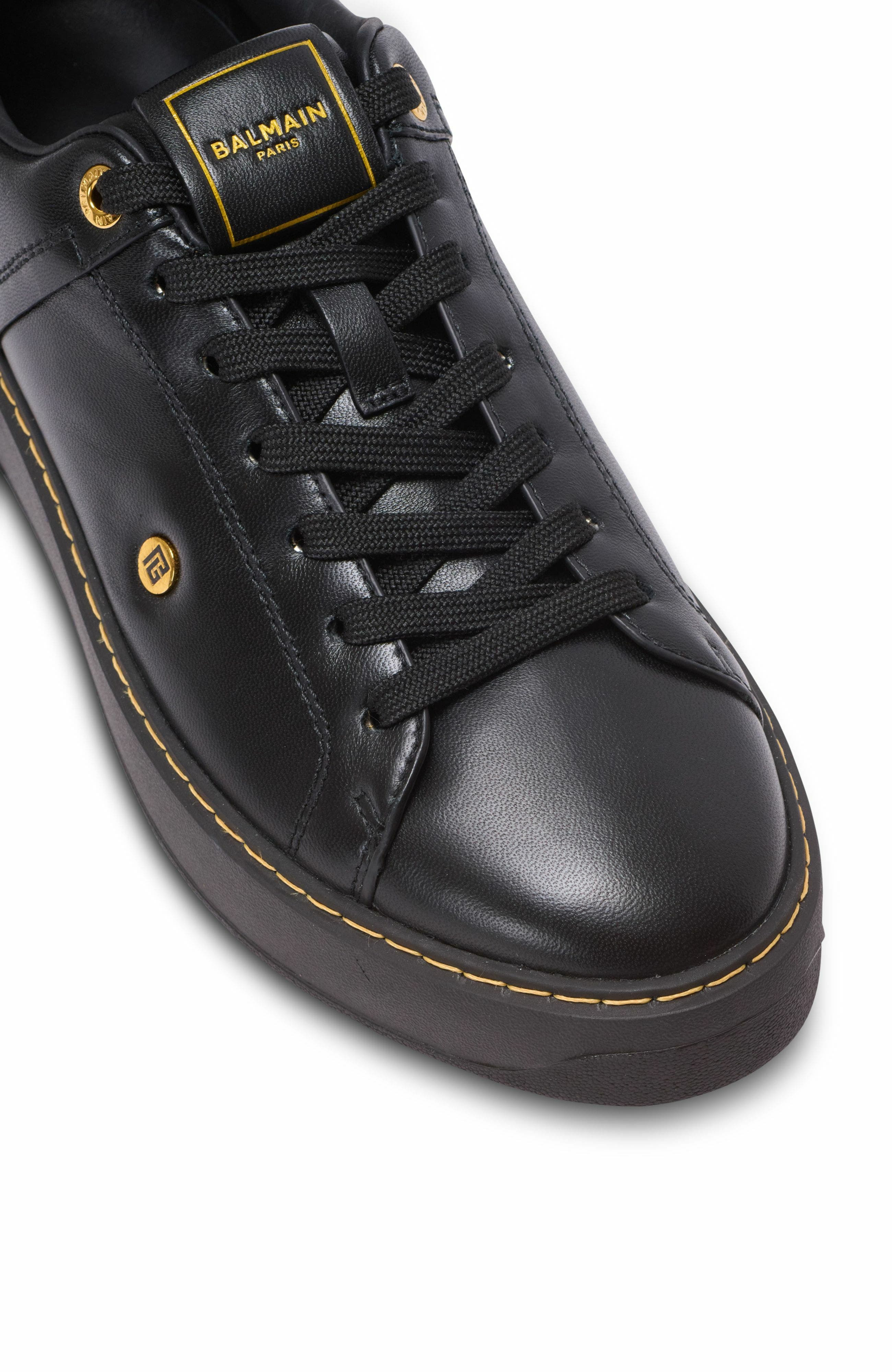 Balmain B-Court Trainers In Calfskin in Black at Nordstrom - 7