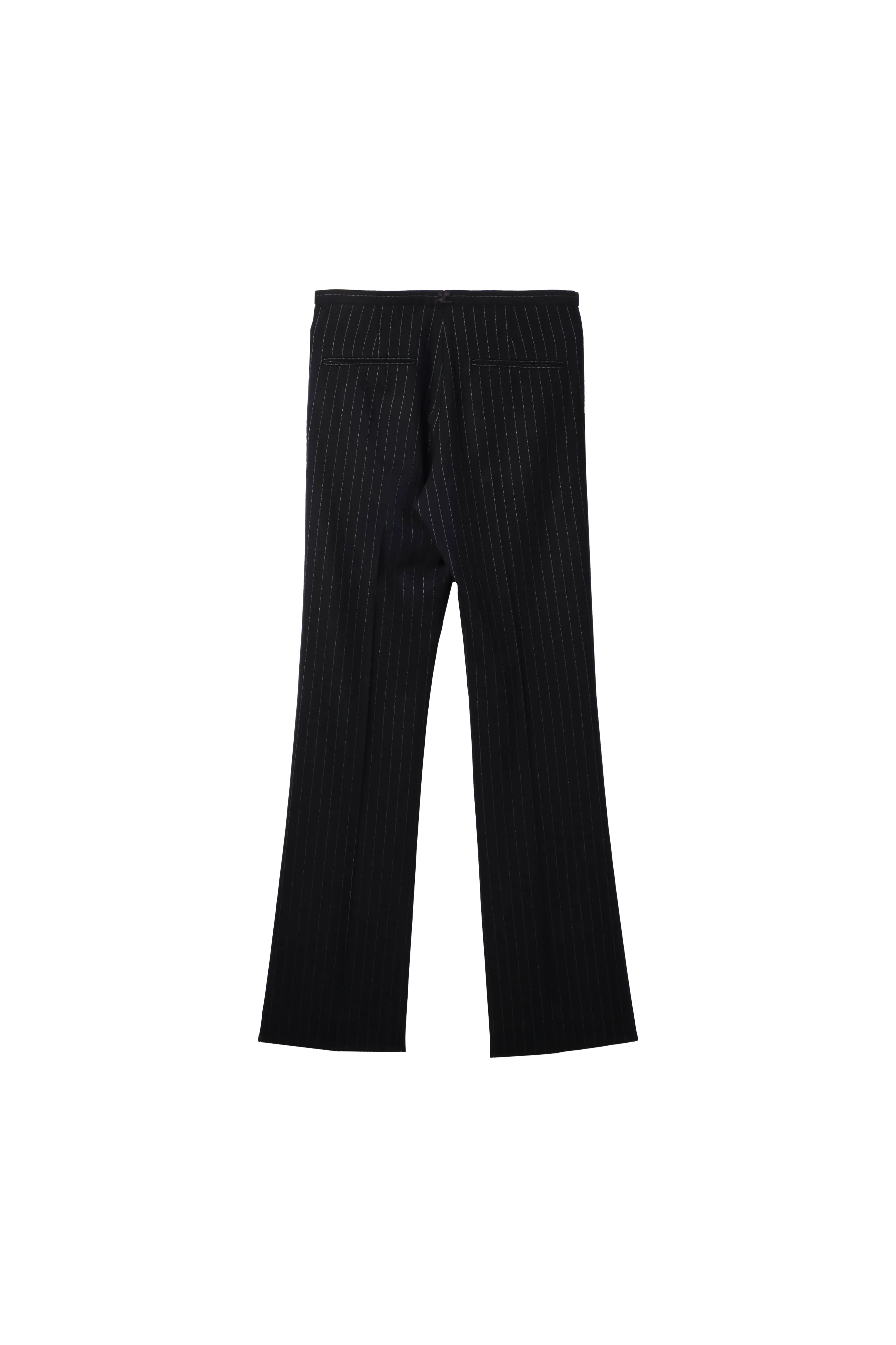 Courreges Heritage Pinstripe Bootcut Pants Black - 2