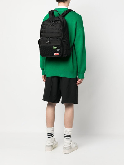 KENZO stripe-detail logo-patch backpack outlook