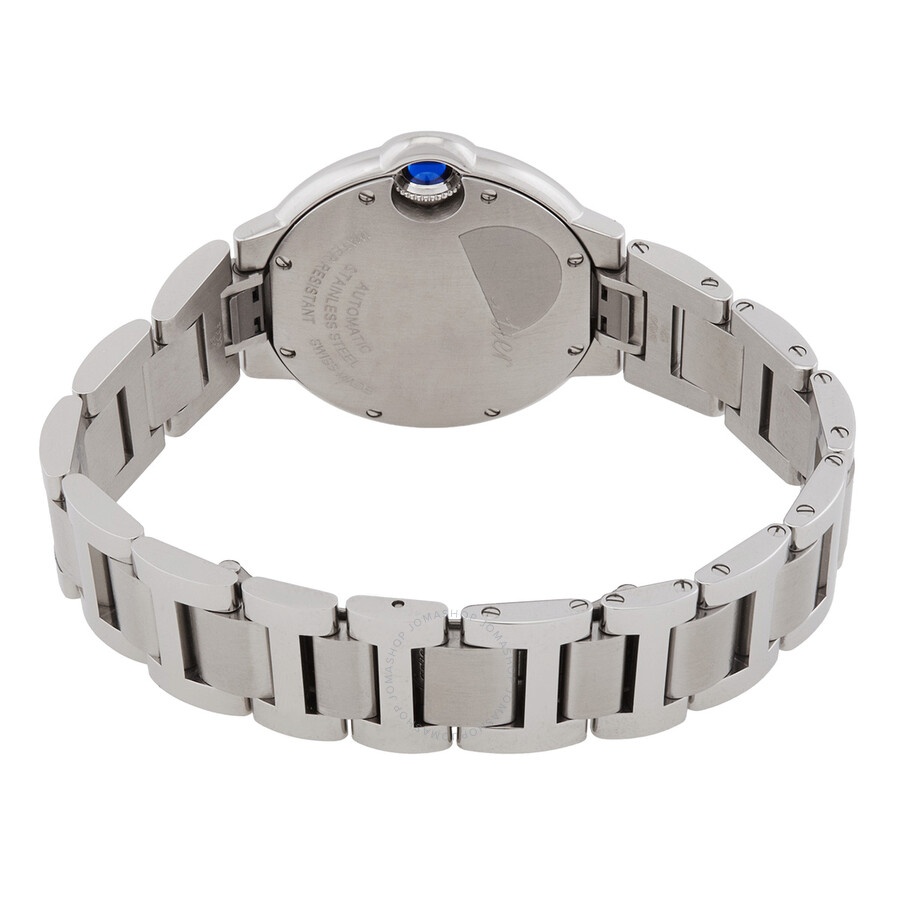 Cartier Ballon Bleu 33mm Automatic Diamond Silver Dial Ladies Watch W4BB0035 - 3