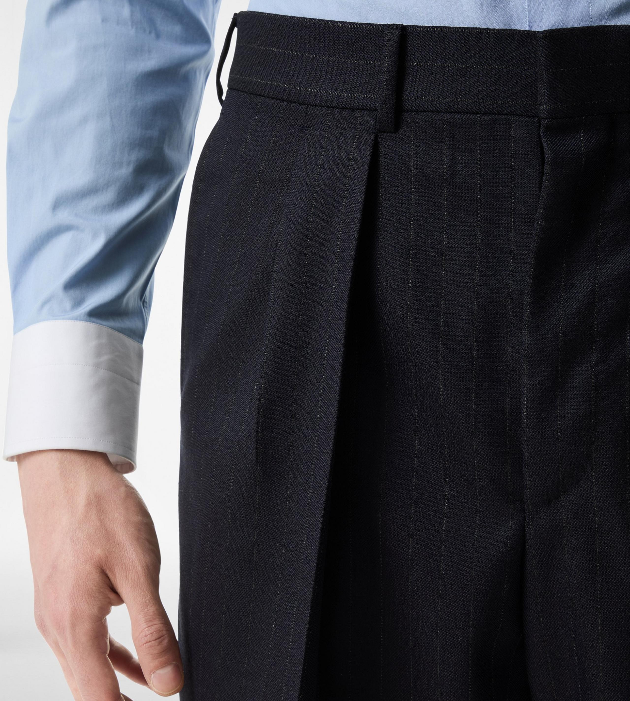 SUBTLE PINSTRIPE DOUBLE PLEAT PANT - 2