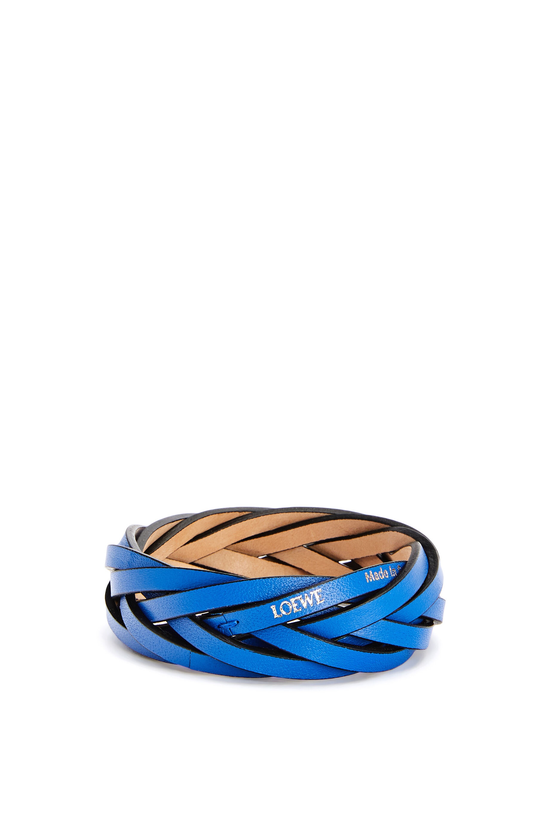 Braided bangle in classic calfskin - 1