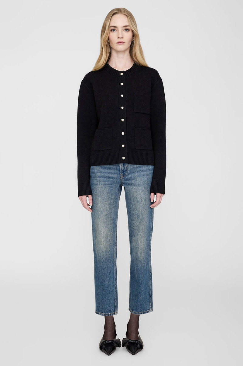 ANINE BING Jameson Cardigan - Black outlook