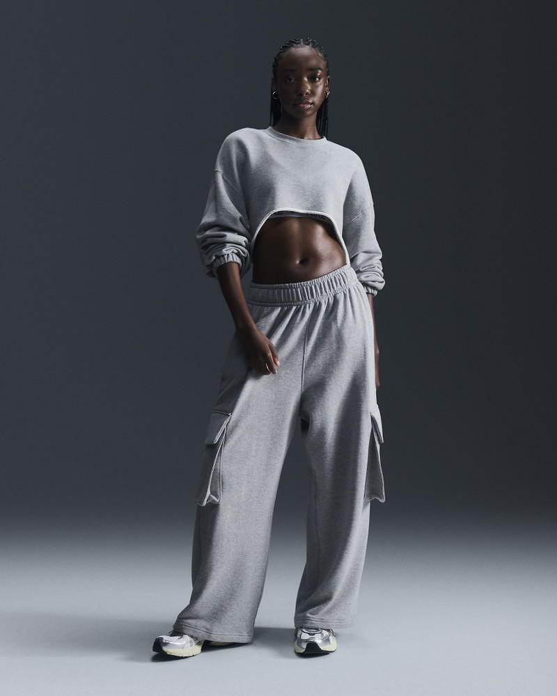 Nike Sportswear Women's Low-Rise Oversized French Terry Open-Hem Pants 1