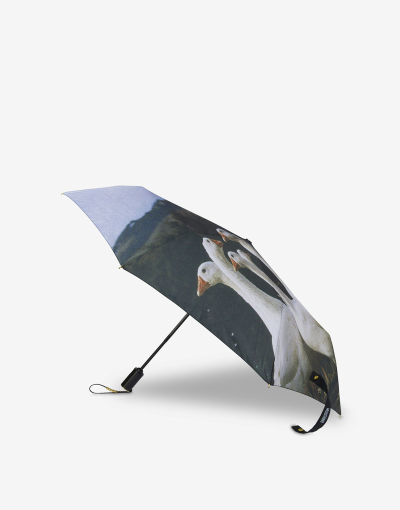 Moschino OPENCLOSE GOOSE PRINT UMBRELLA outlook