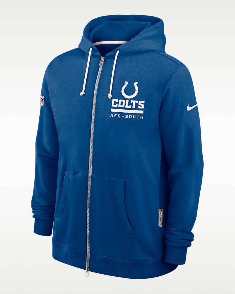 Indianapolis Colts Utility Player Sideline Men's Nike Dri-FIT NFL Full-Zip Hoodie 1