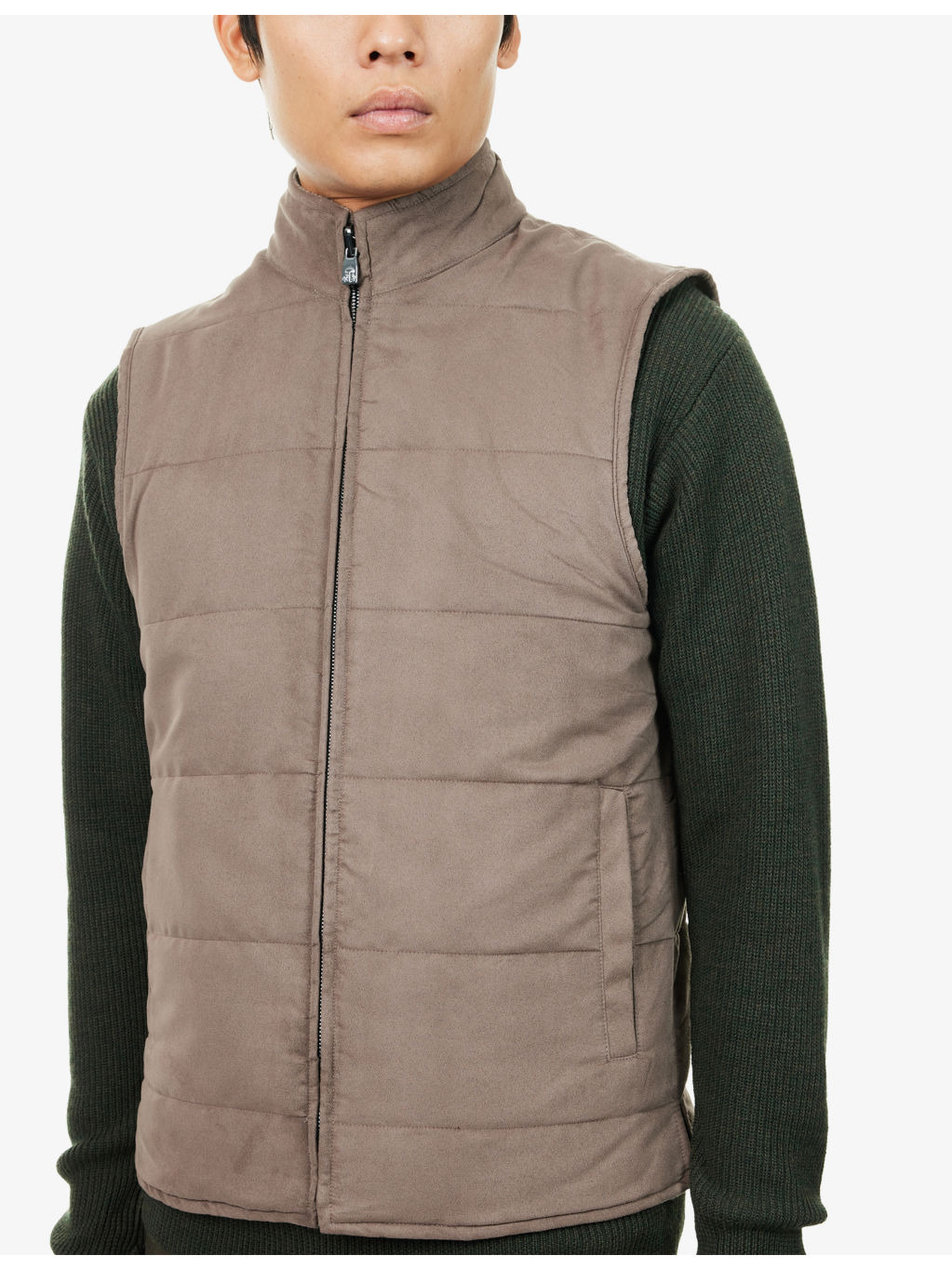 Reversible Sleeveless Wool-Cashmere Blend Gilet - 5