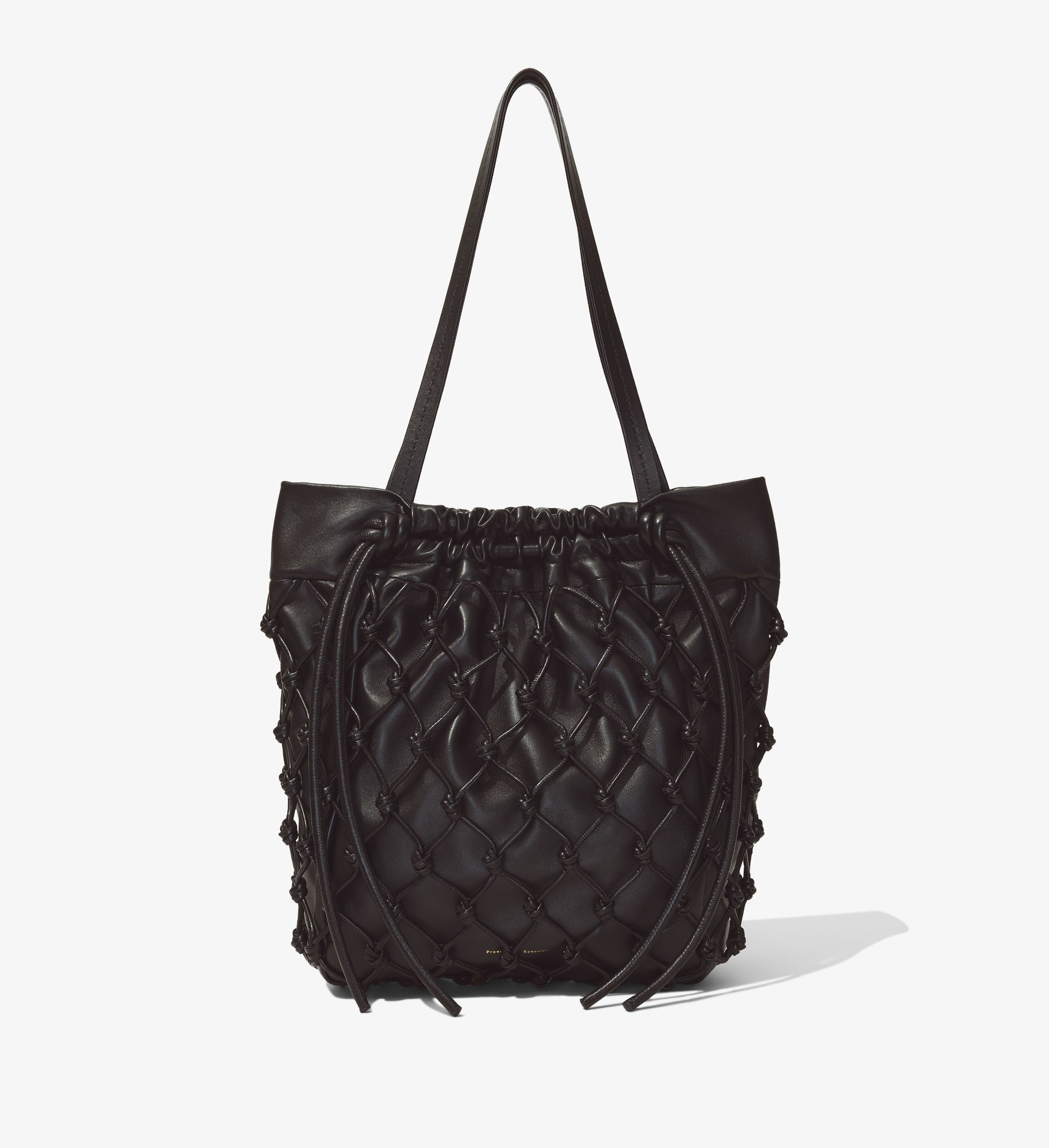 Macrame Drawstring Tote - 1