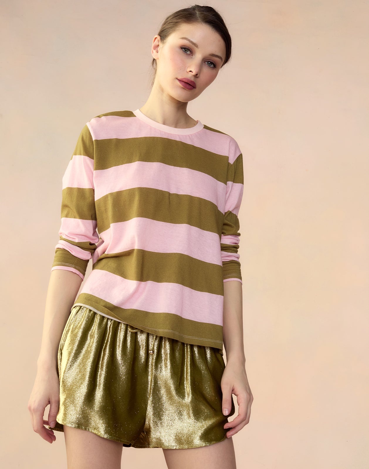 Liquid Gold Lamé Shorts - 9