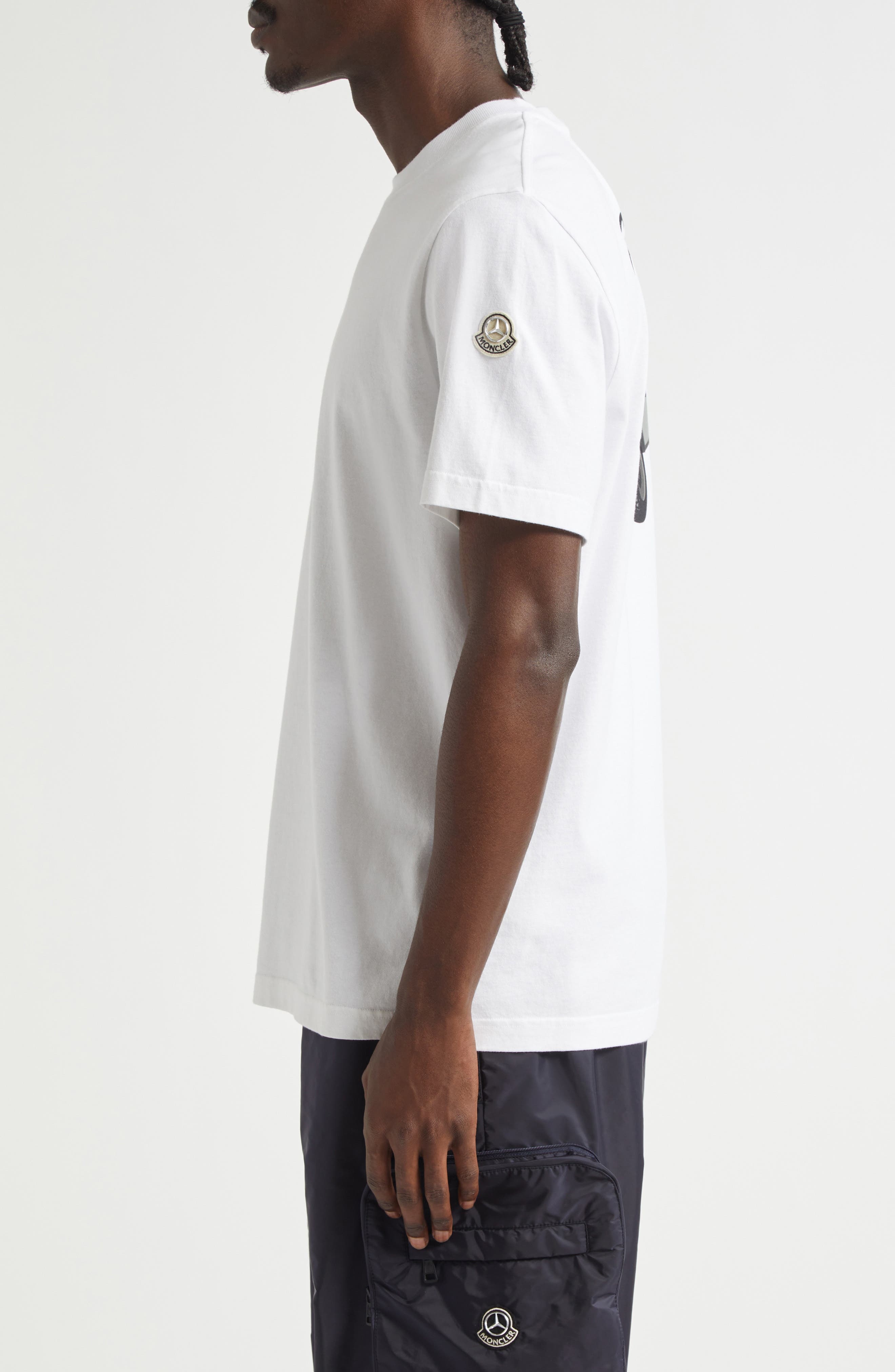 Moncler Genius x Mercedes-Benz by Nigo Logo Patch Short Sleeve T-Shirt in 001 - 3