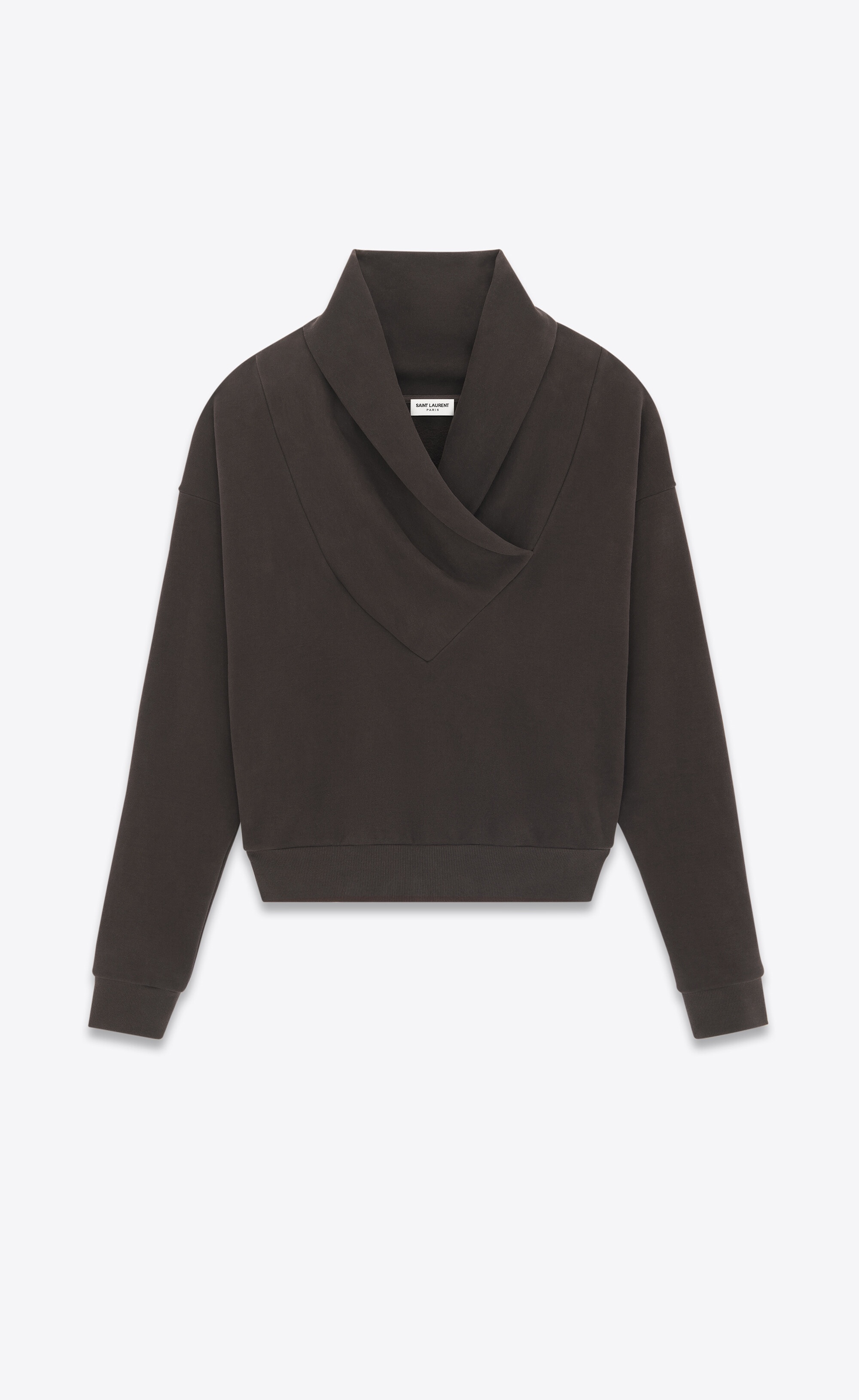 shawl-neck sweatshirt - 1