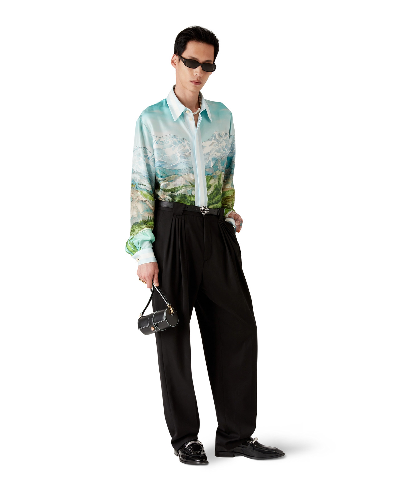 Dalmatian A La Montange Silk Long Sleeve Shirt - 3