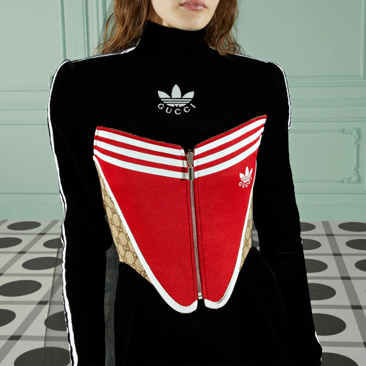 adidas x Gucci reversible cotton corset - 4