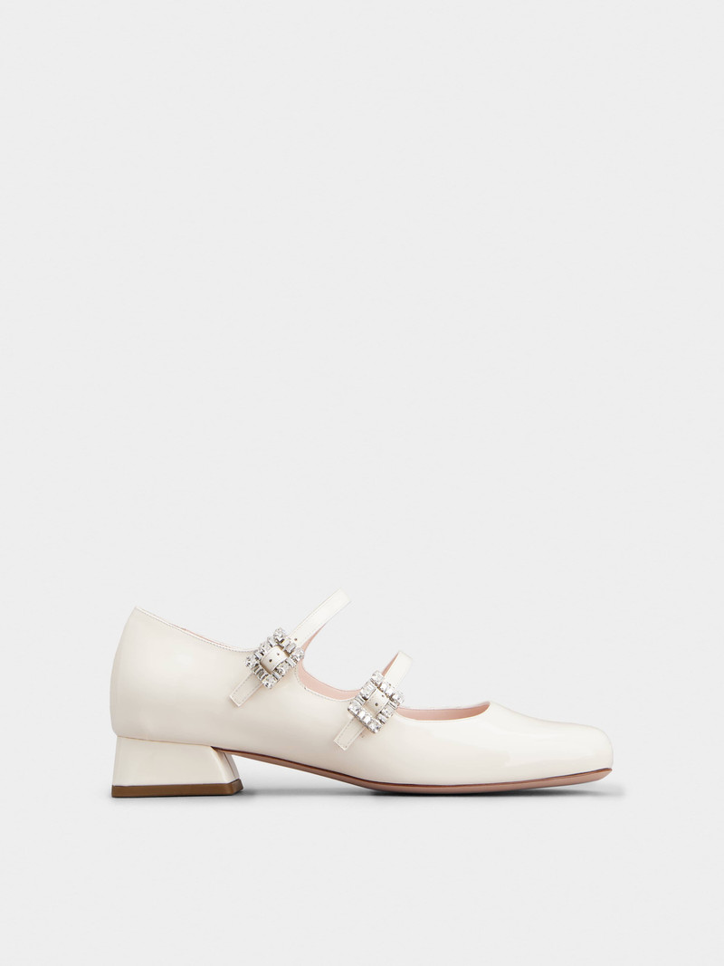Trés Vivier Strass Buckle Mini Babies Ballerinas in Patent Leather - 1