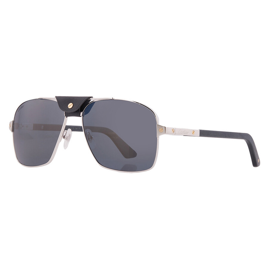 Cartier Santos De Cartier Blue Navigator Men's Sunglasses CT0389S 004 61 - 2