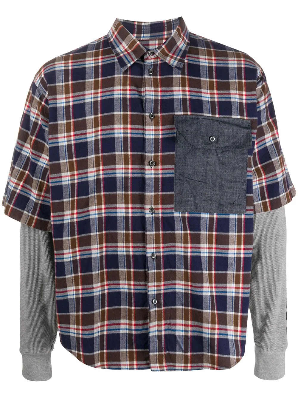 check layered shirt - 1