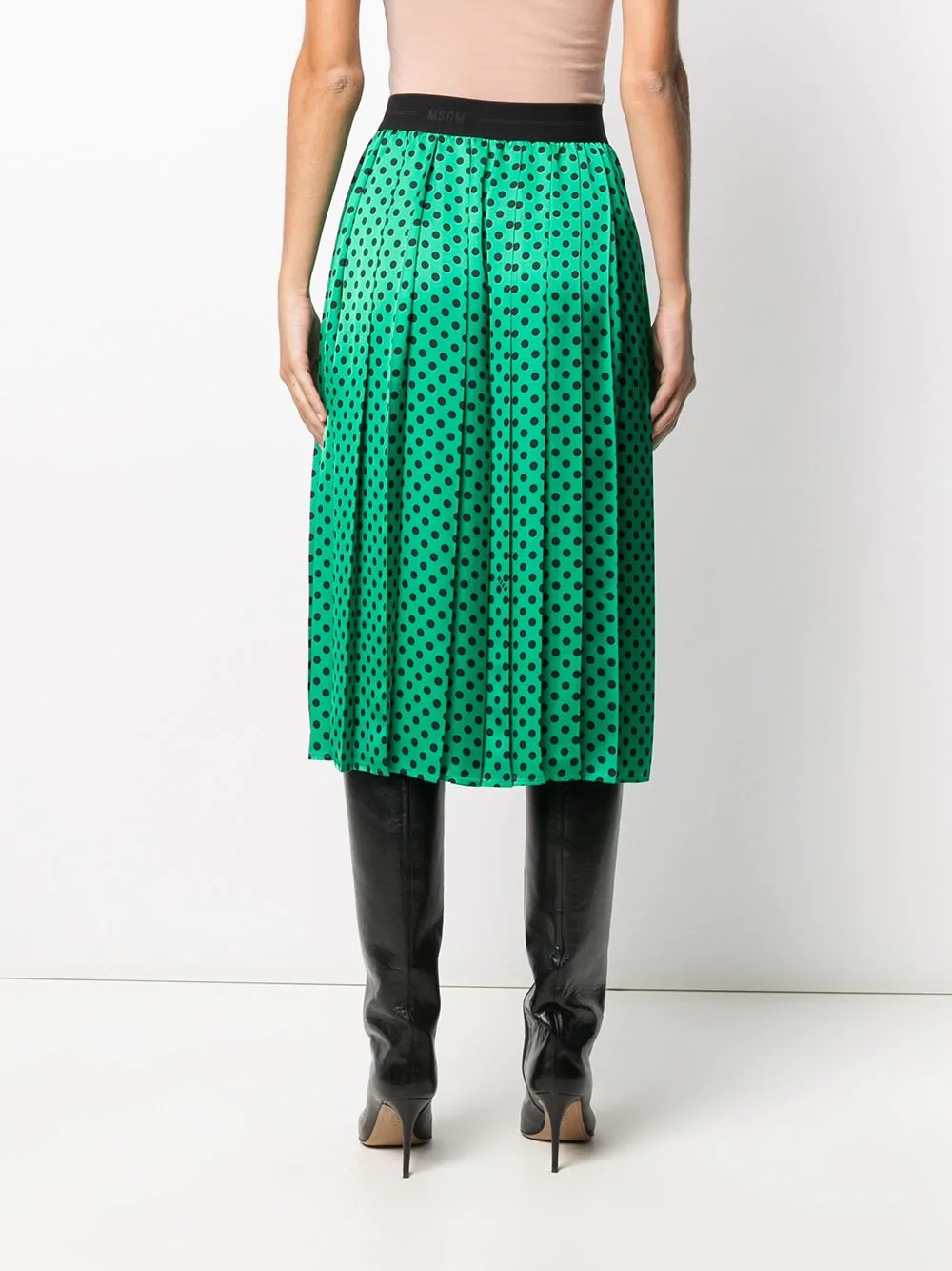 polka-dot pleated skirt - 4