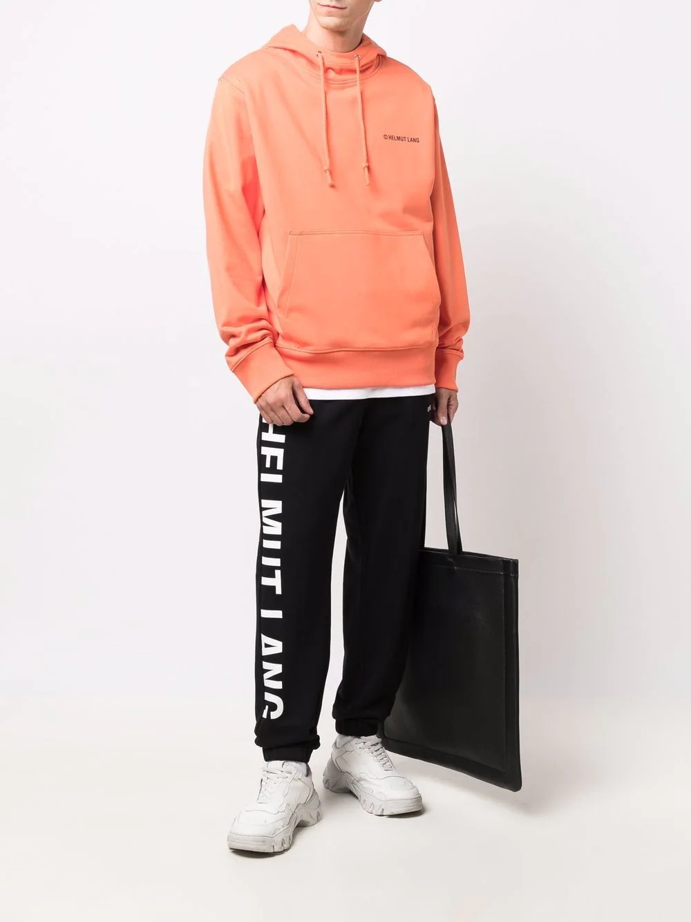 logo-print cotton hoodie - 3