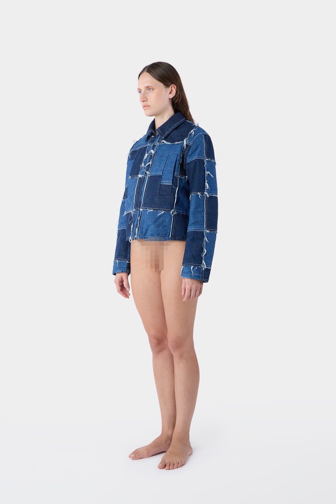 PATCHWORK BOMBER / denim - 4