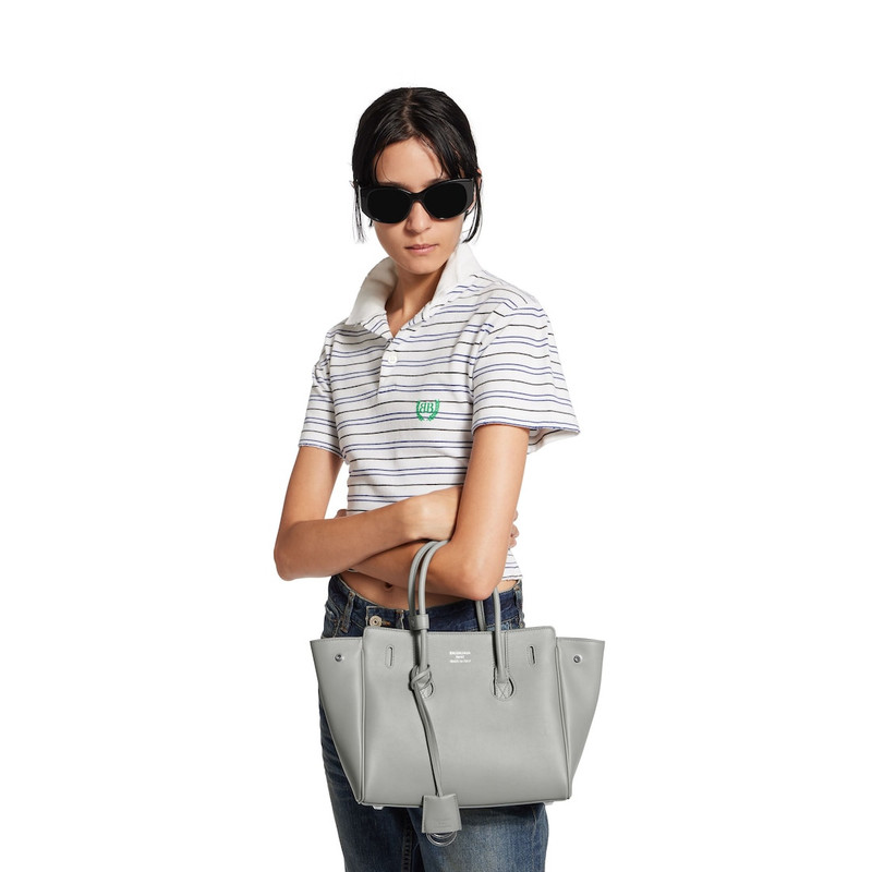 BALENCIAGA Women's Hampton Mini Carry All Bag in Grey outlook