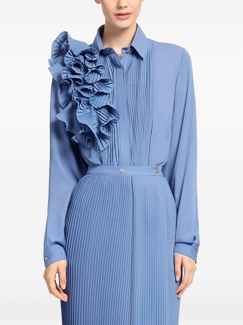 ELIE SAAB ruffled chiffon shirt outlook
