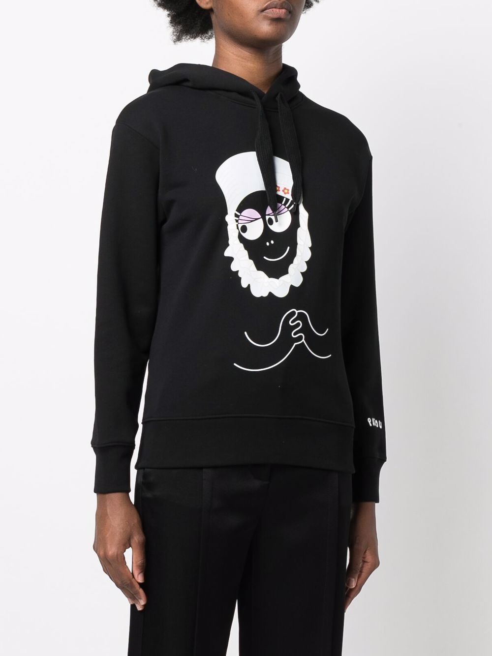 graphic-print cotton hoodie - 3
