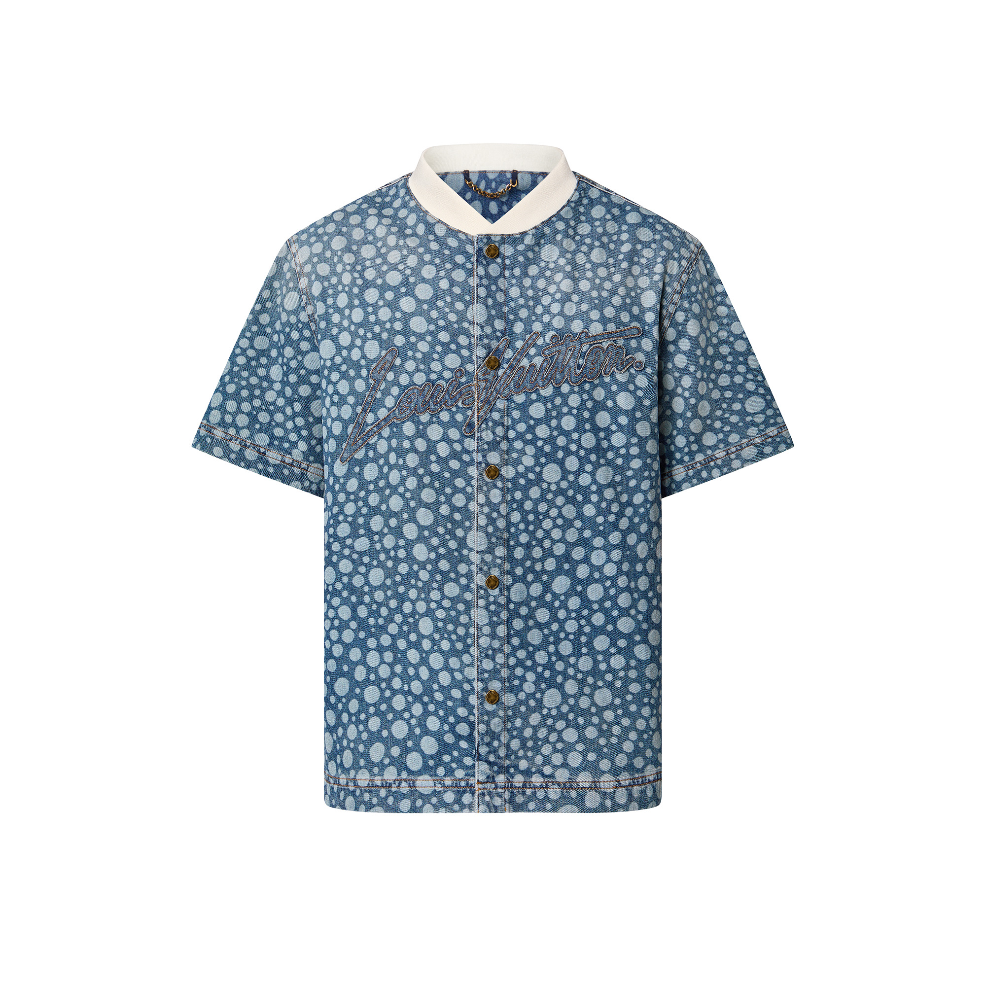 LV x YK Infinity Dots Denim Shirt - 1