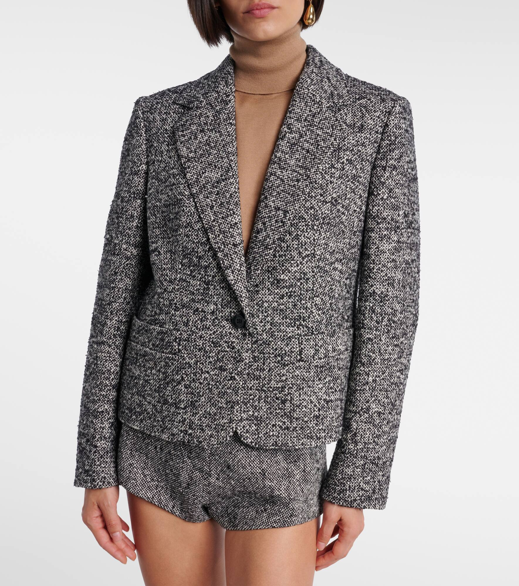 Wool, silk, and alpaca-blend jacket - 6