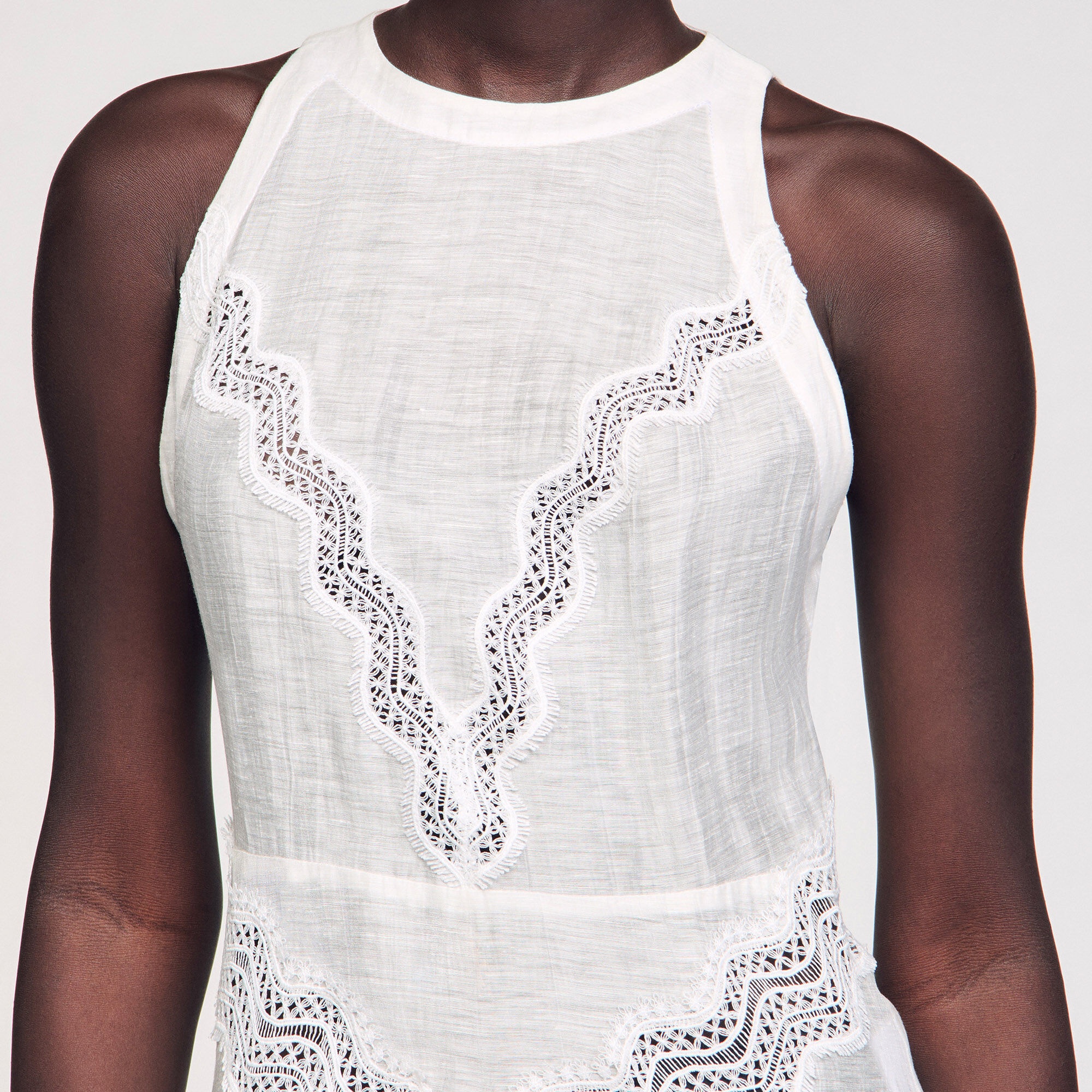 LACE TRIM MAXI DRESS - 3