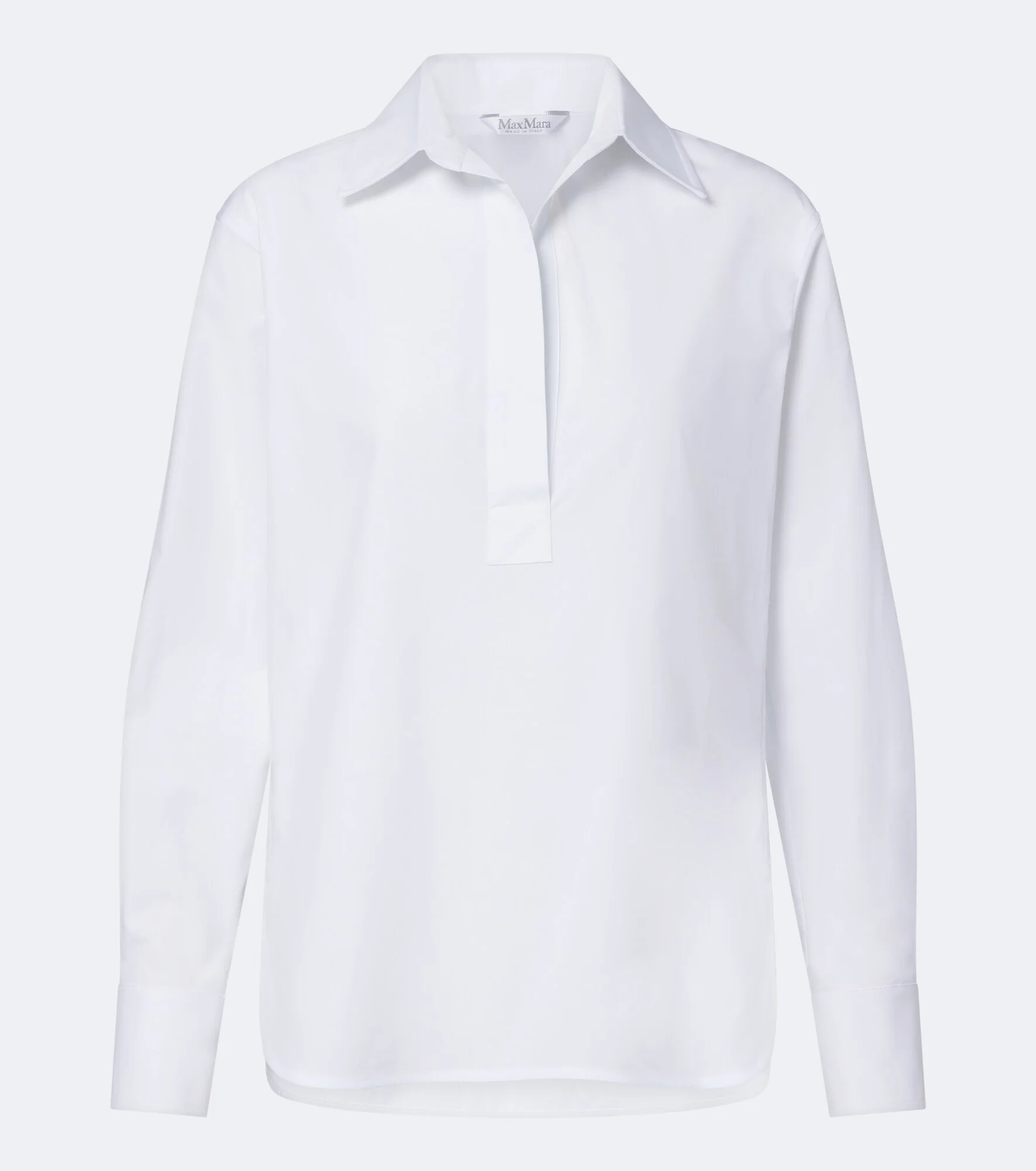Cotton-blend poplin shirt - 1