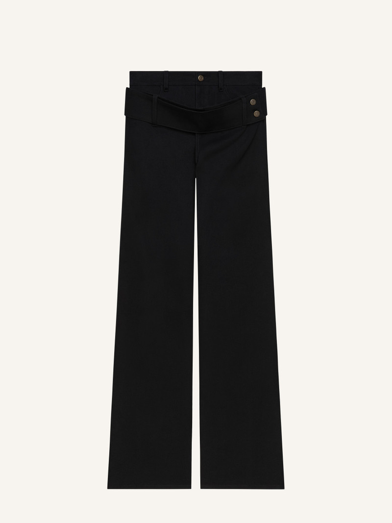 DOUBLE BELT DENIM PANTS 1