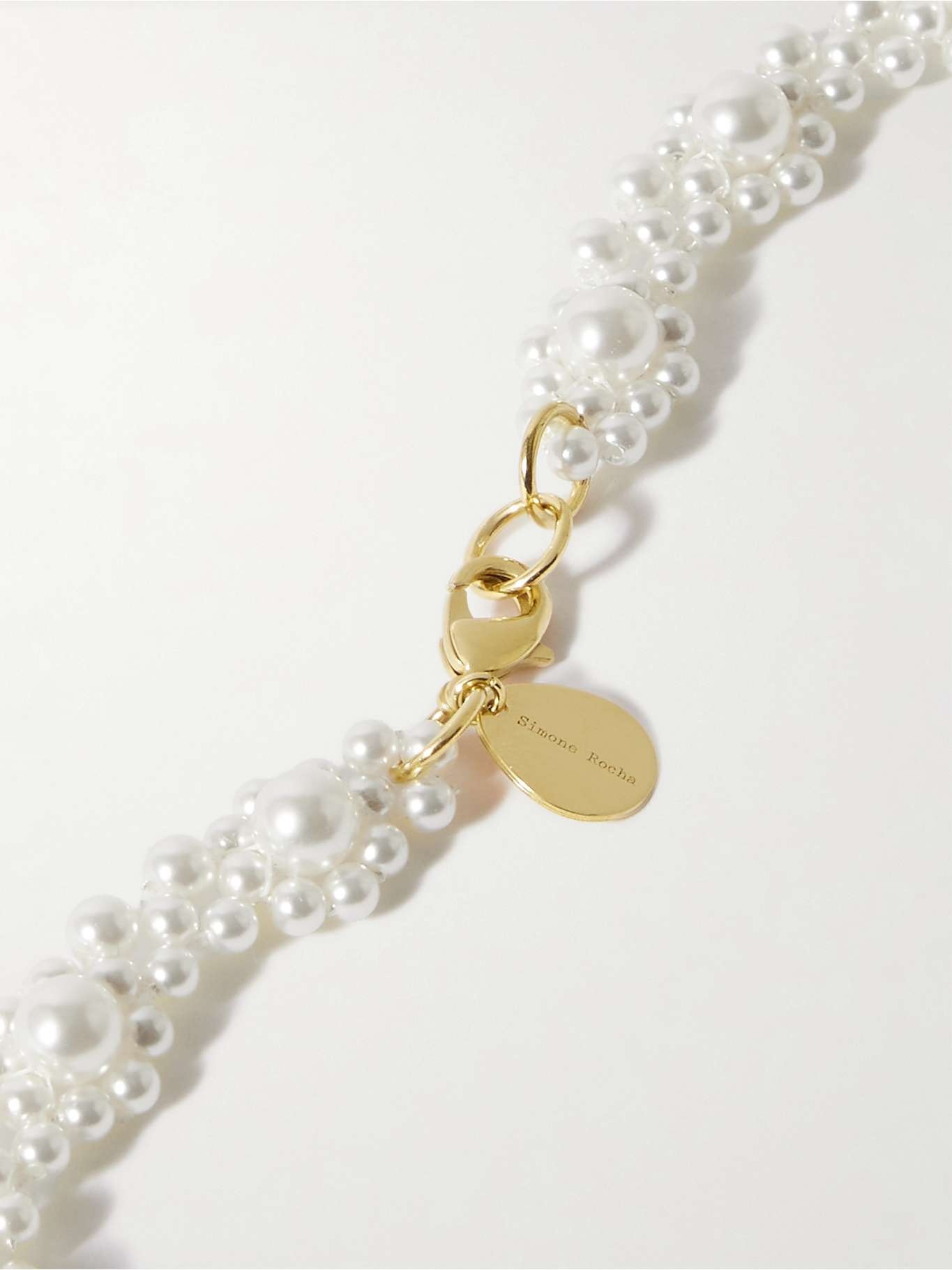 Daisy Chain faux pearl gold-tone necklace - 3
