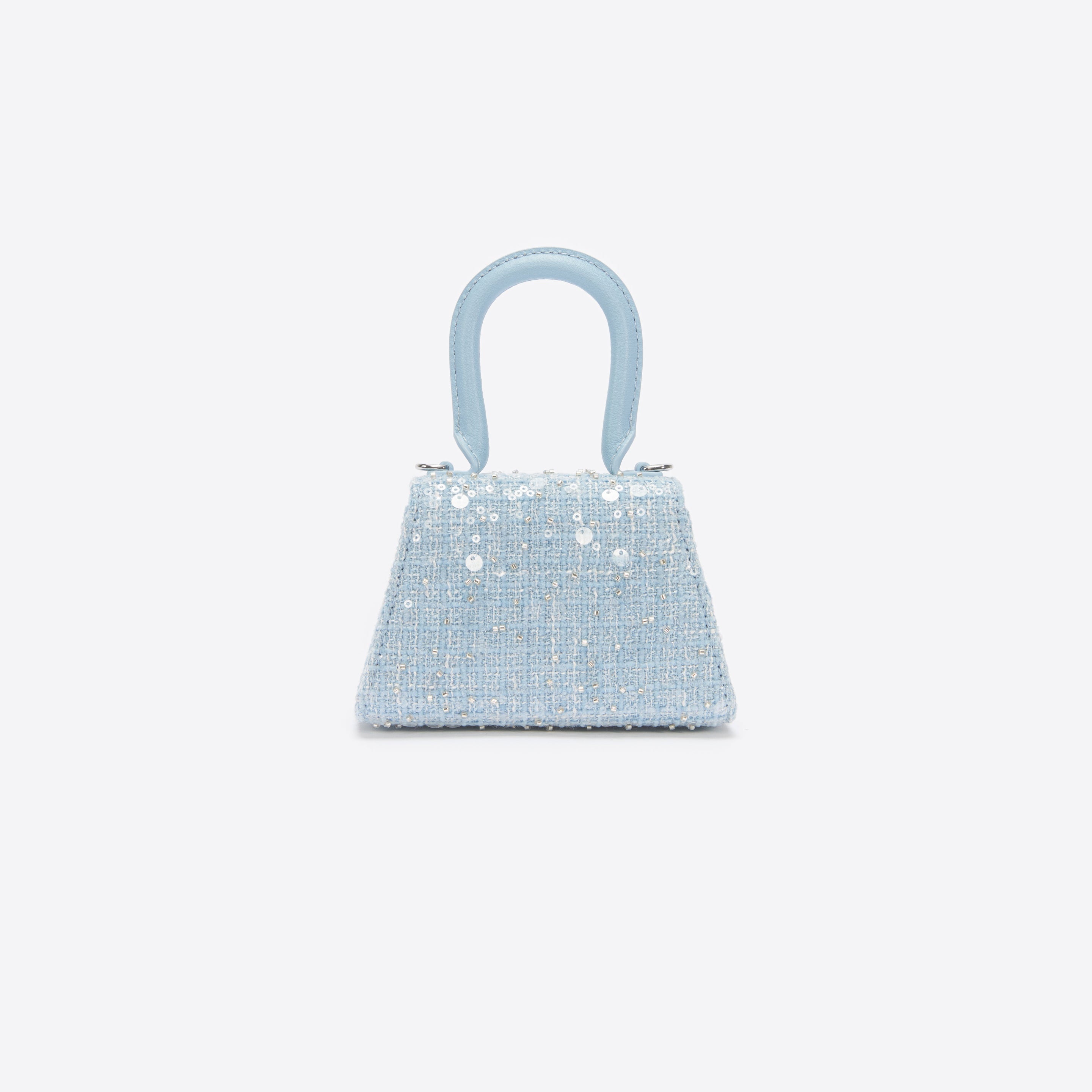 Blue Boucle Micro Bow Bag - 2