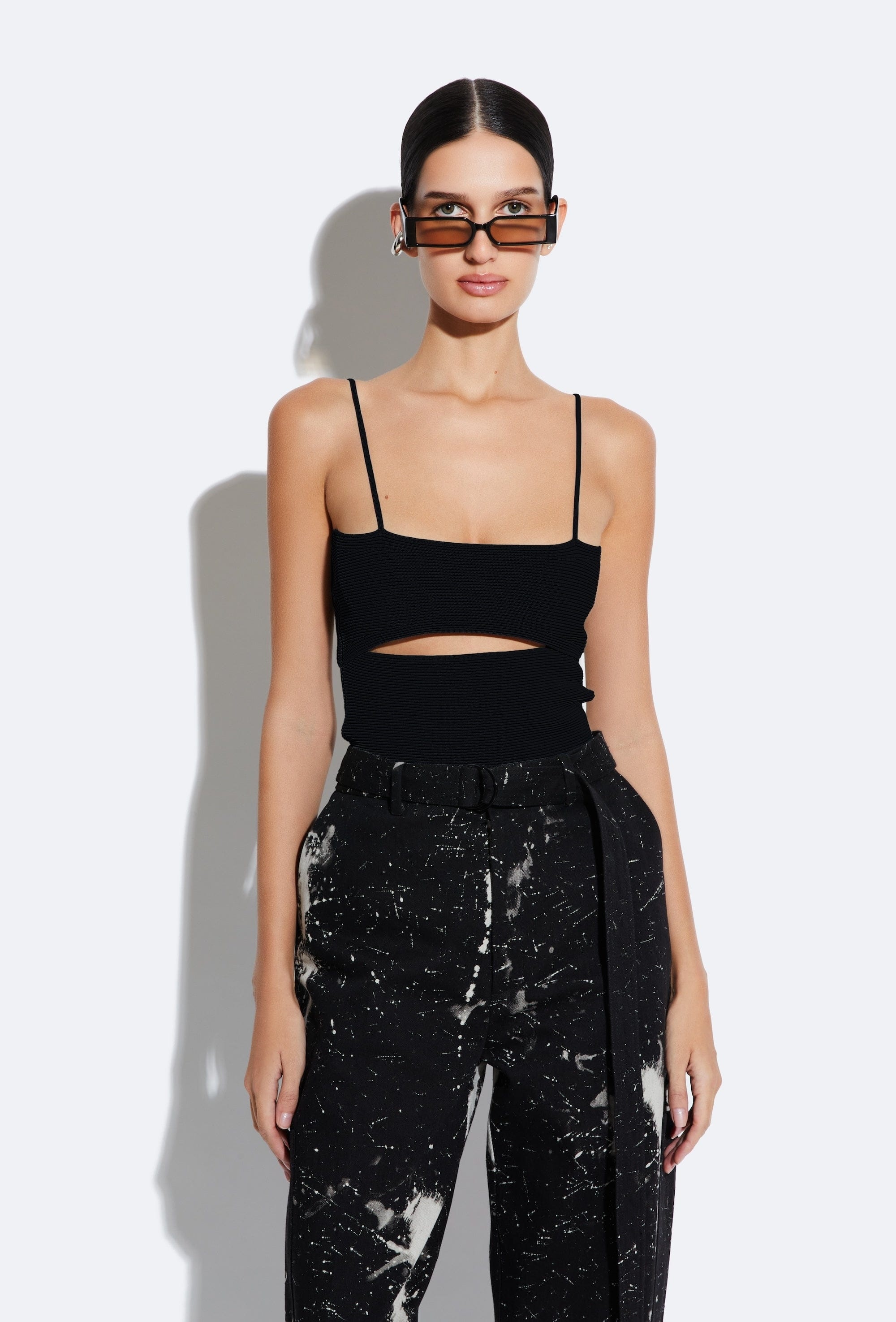 Matte Viscose Slit Tank - 2