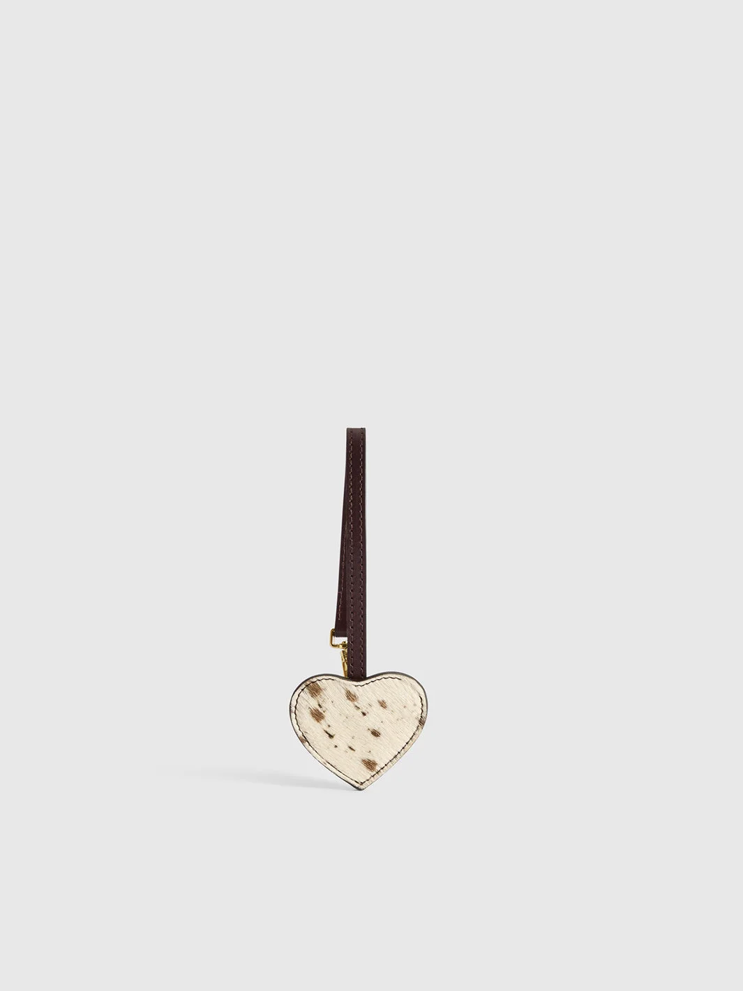 Venosta Mandorla/Walnut Printed Mini Cow/Leather Key chain - 1