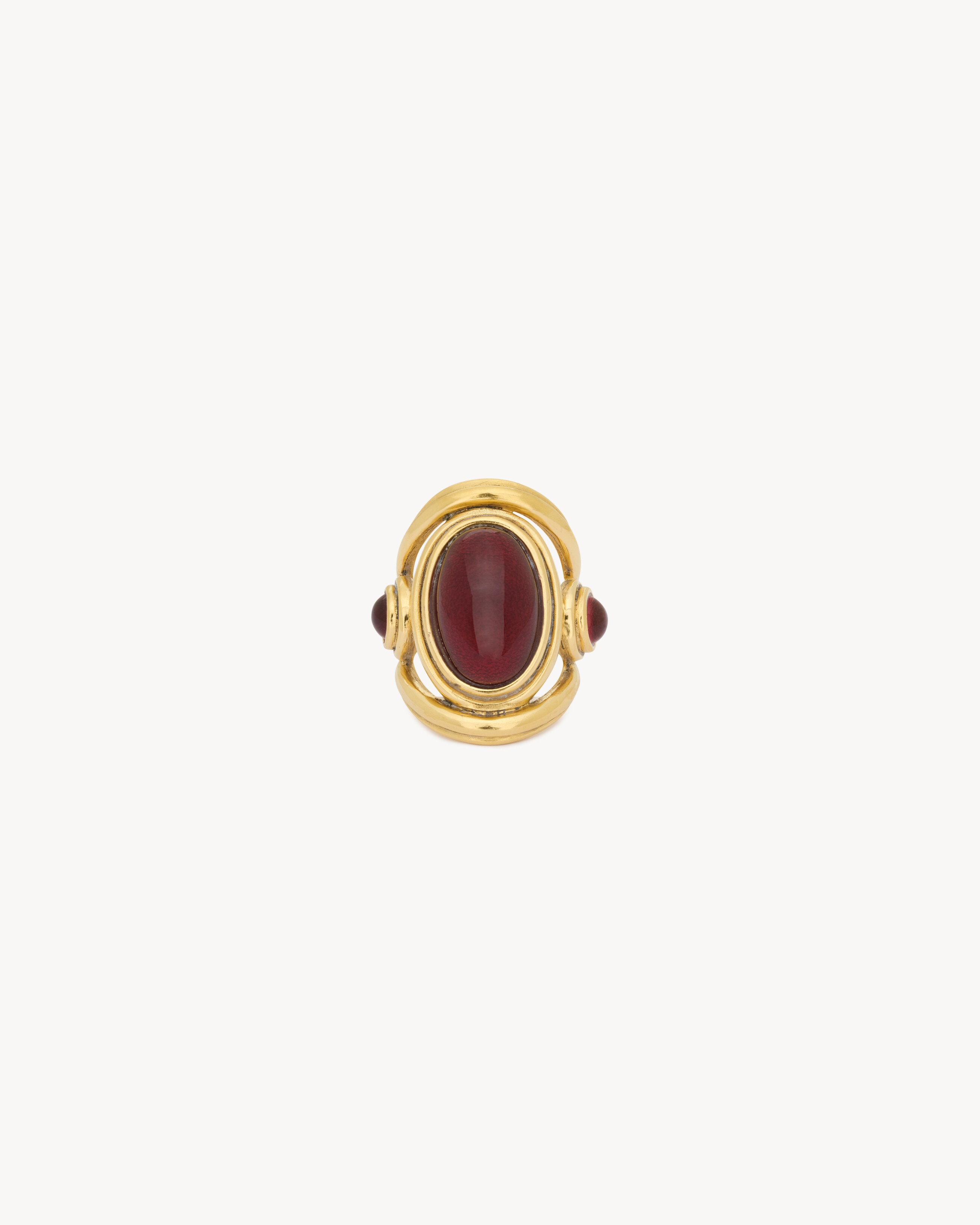 CABOCHON TRILOGY RING IN RESIN AND METAL - 4