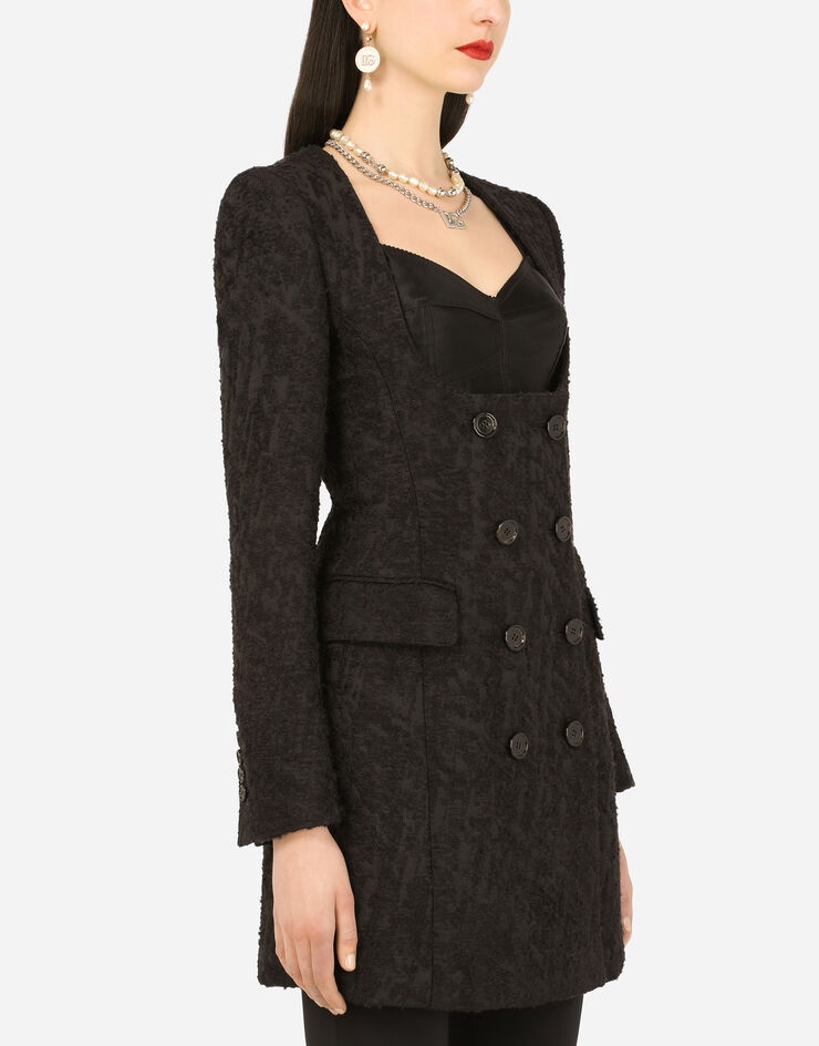 Double-breasted jacquard jacket - 4