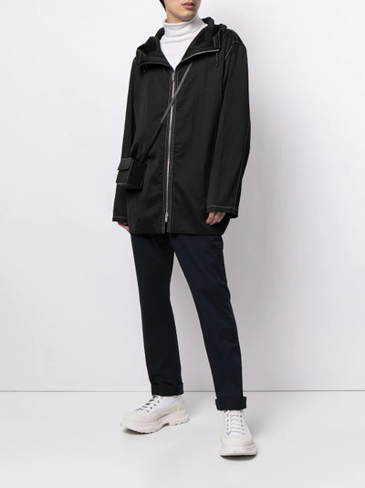 Jil Sander high-neck zip-up hooded jacket outlook