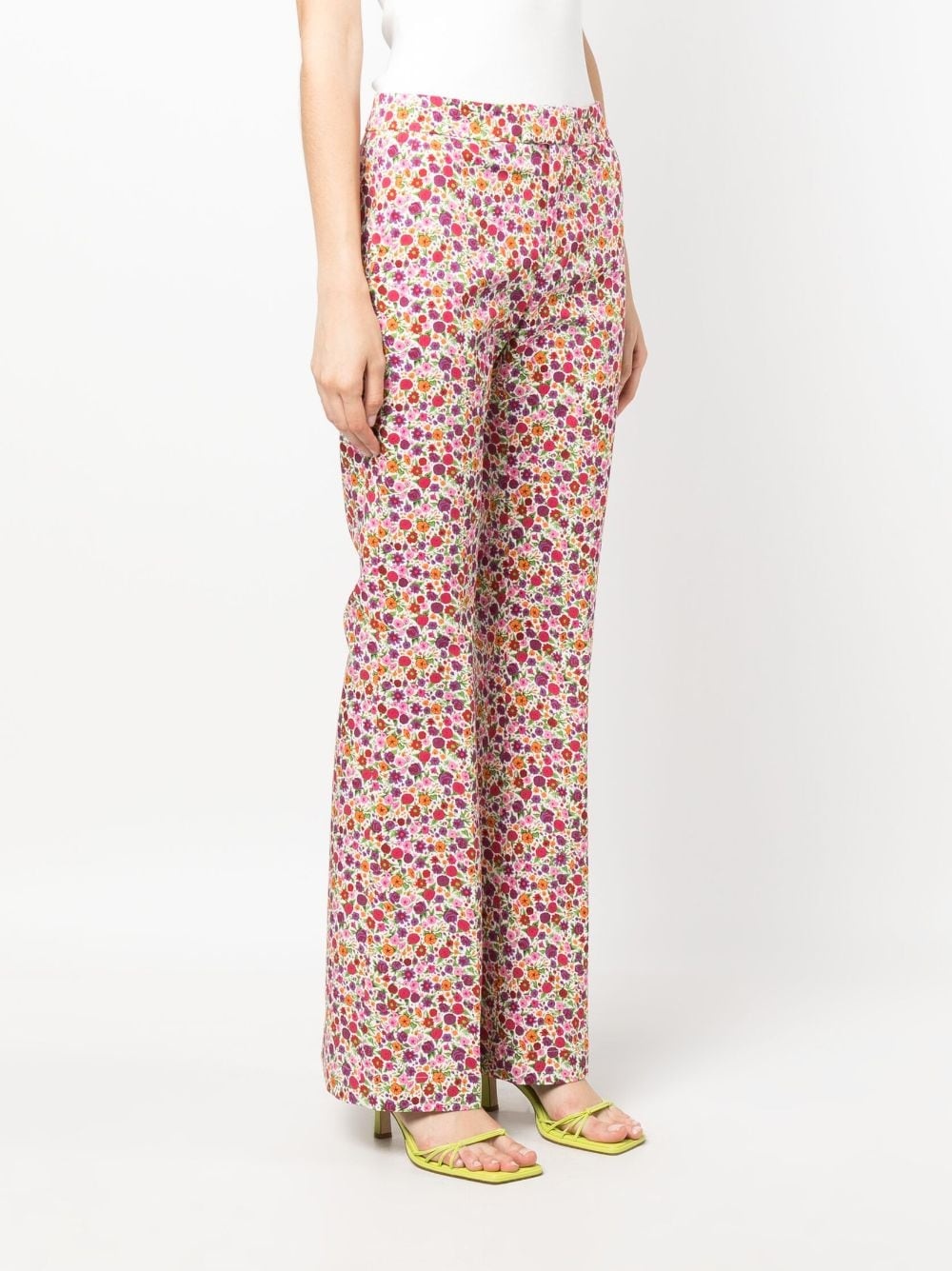 Saturday floral-print flared trousers - 3