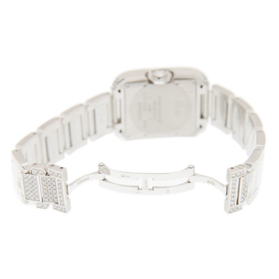 Cartier Tank Anglaise Diamond Pave 18kt White Gold Automatic Men's Watch HPI00561 - 6
