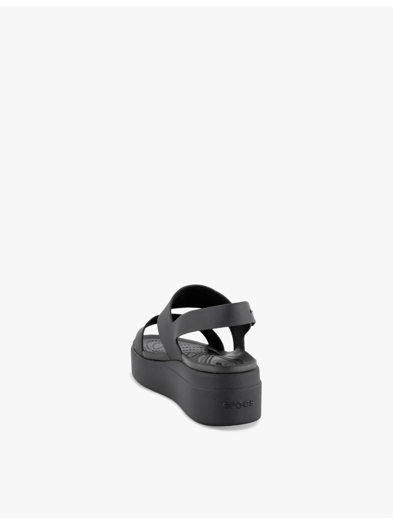 crocs Brooklyn double-strap low-wedge rubber sandals outlook