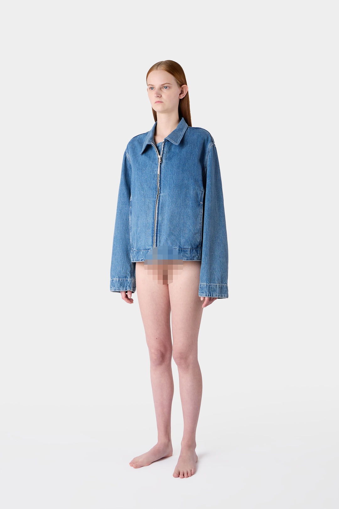 DENIM BOMBER / light washed - 5