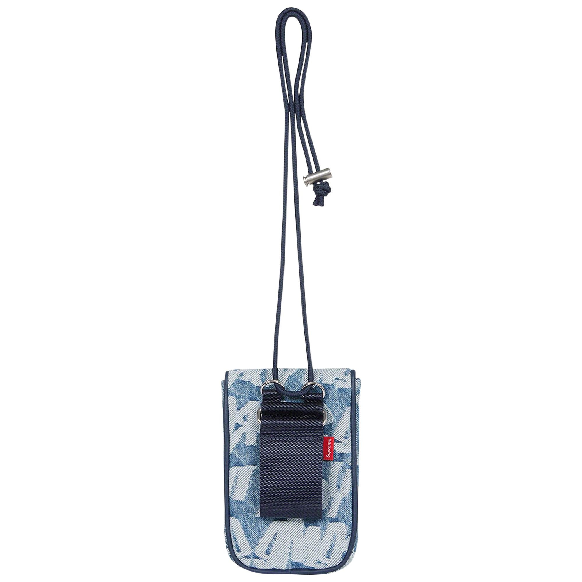 Supreme Fat Tip Jacquard Denim Neck Pouch 'Blue' - 2