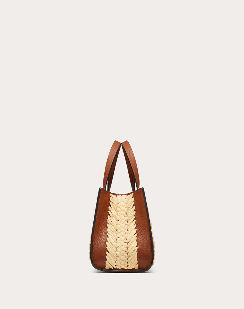 VLOGO 시그니처 RAFFIA SMALL HANDBAG 5
