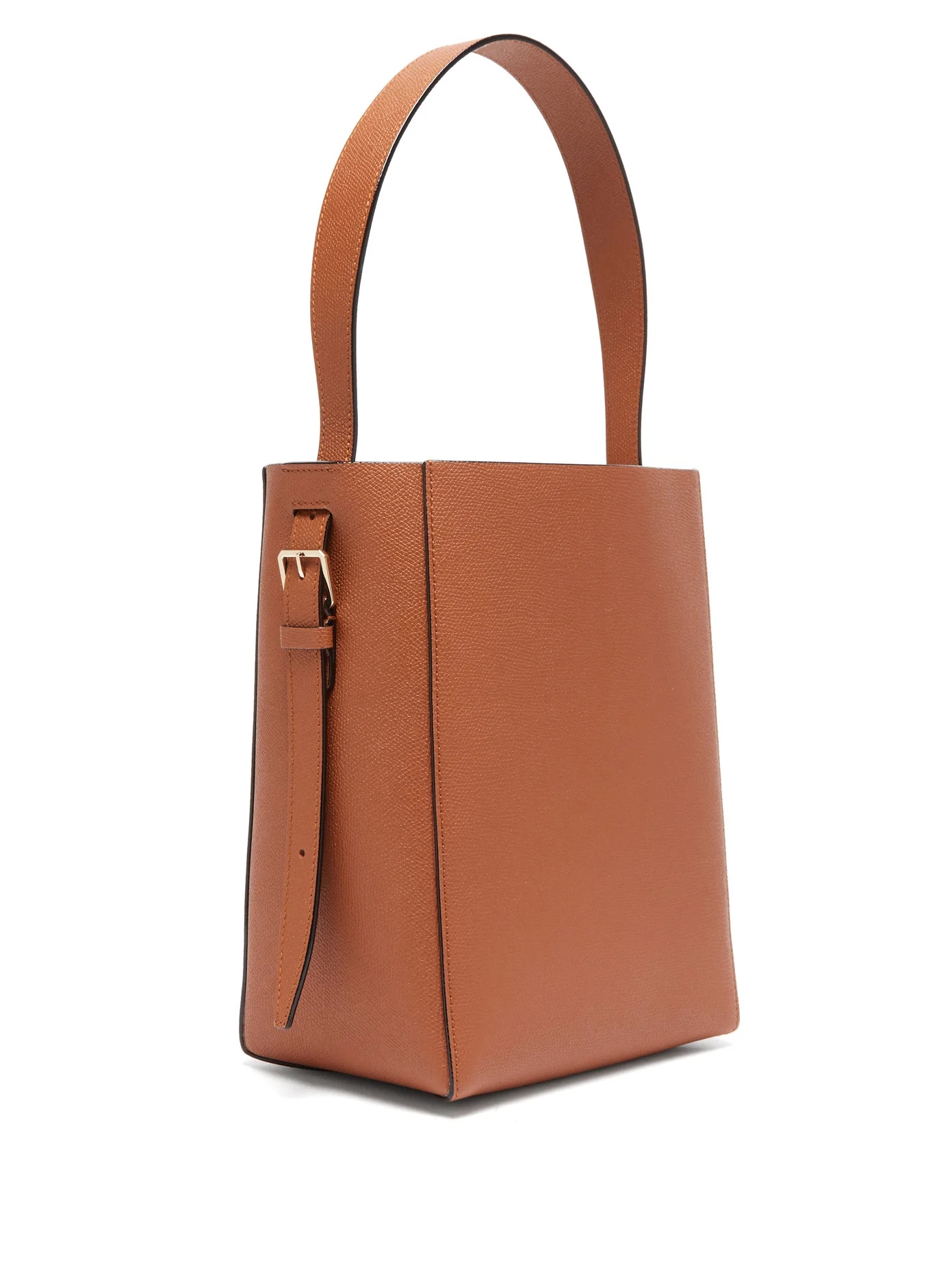 Bucket mini grained leather bag - 4