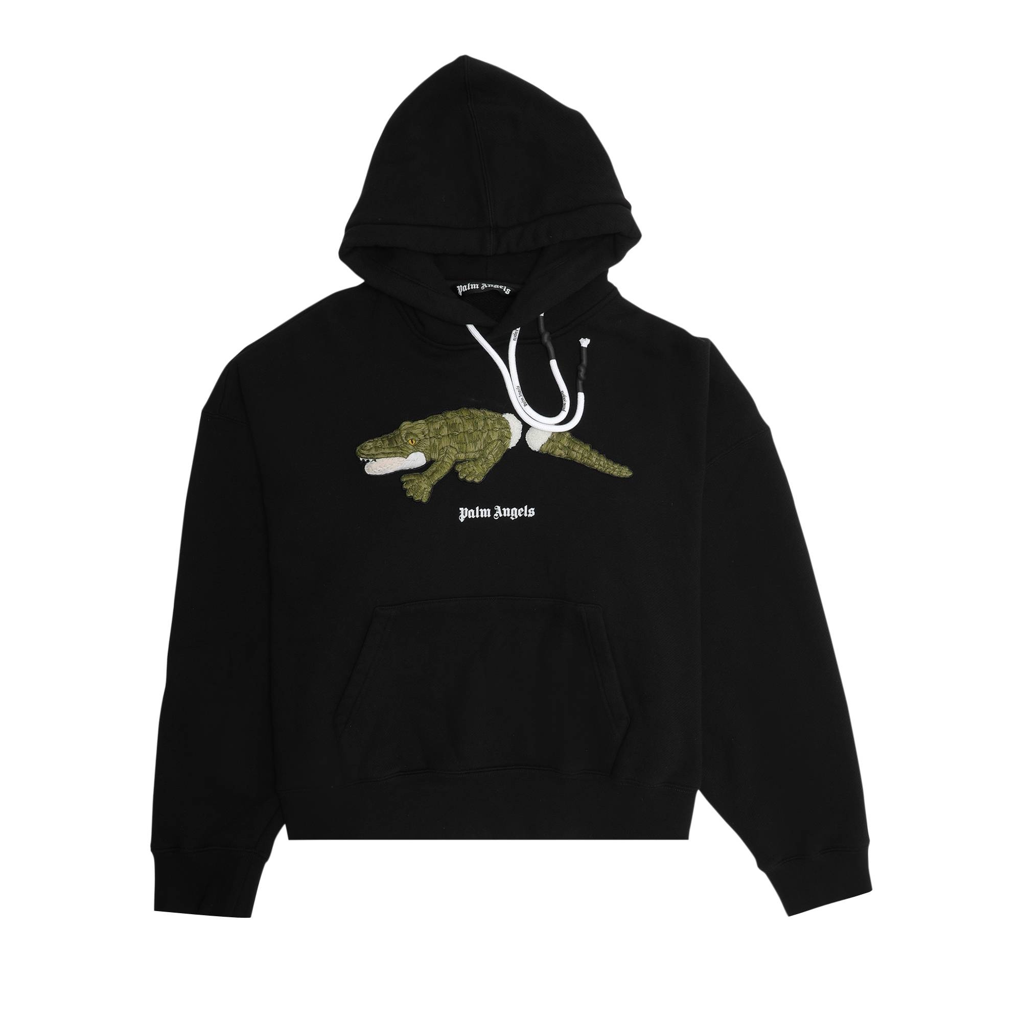 Palm Angels Croco Hoody 'Black/Green' - 1