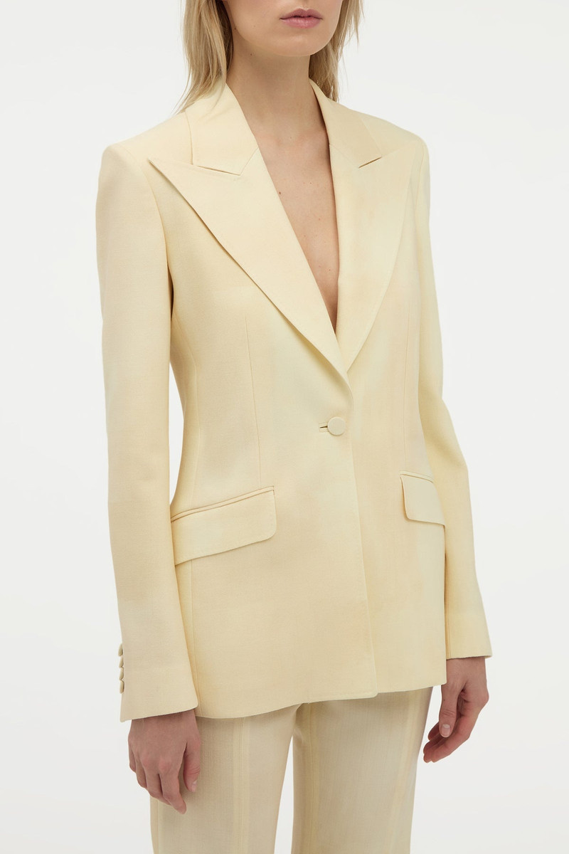 GABRIELA HEARST Leiva Blazer in Ivory Virgin Wool outlook